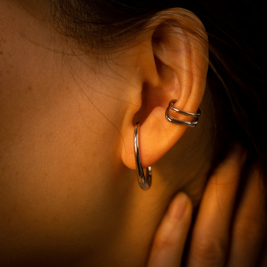 'Madeline' silver earrings-Earcuff made of 925 sterling silver