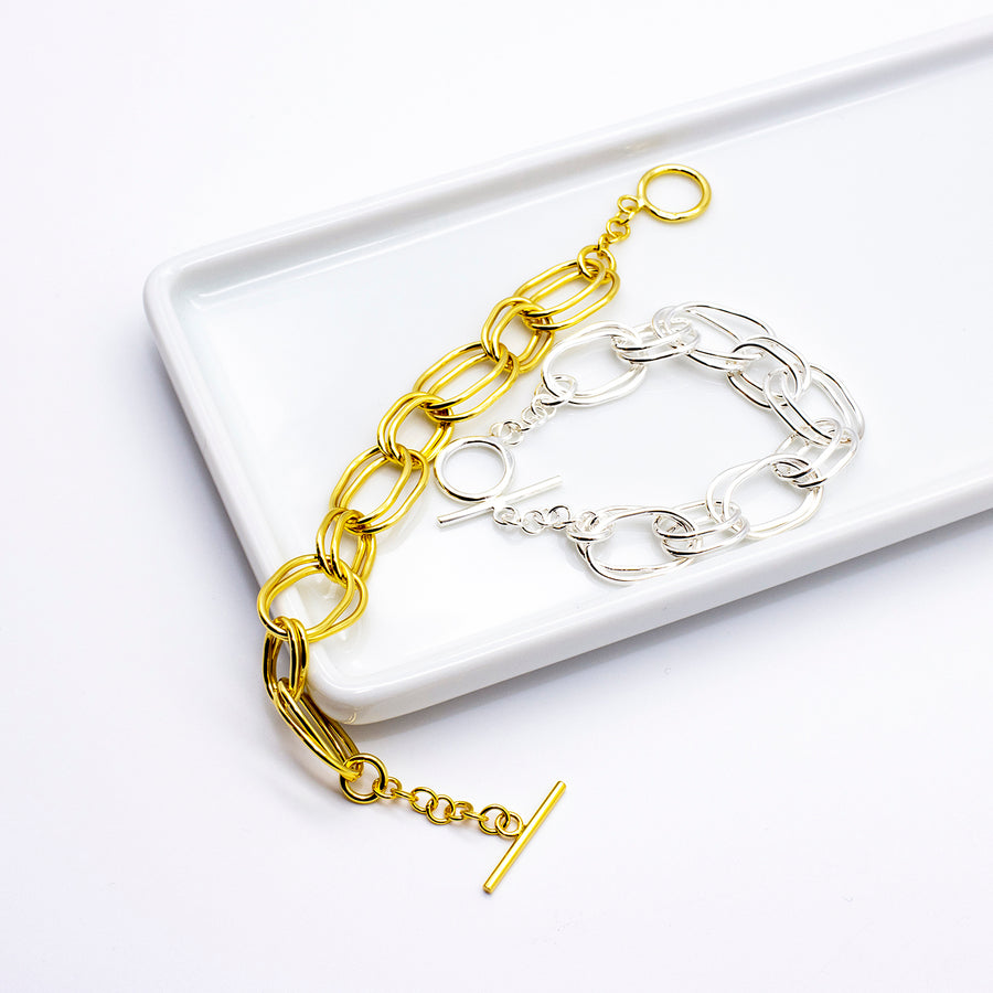 'Dianthe' gold bracelet made of 925 sterling silver