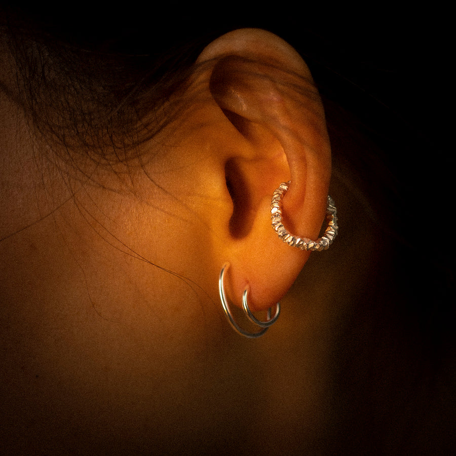 'Coral' silver earrings Ear studs made of 925 sterling silver