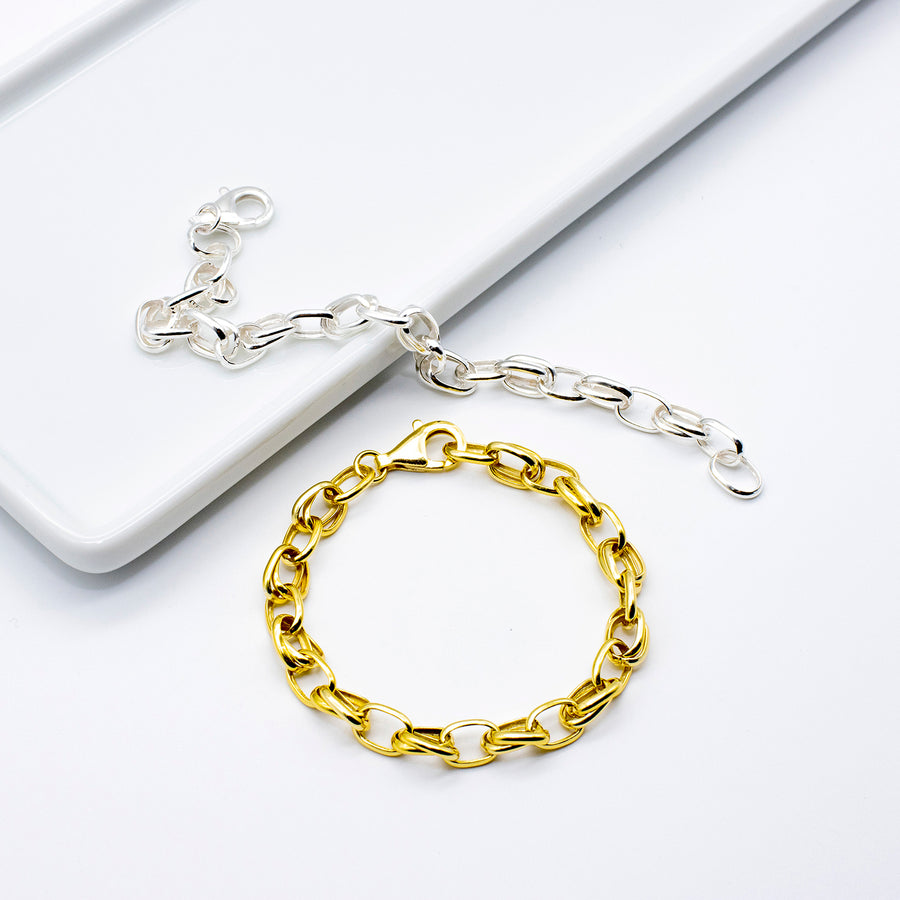 'Ronnie' gold bracelet made of 925 sterling silver