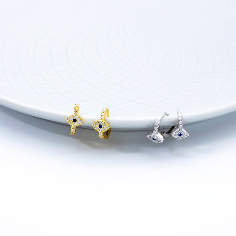 'Elena' gold hoop earrings made of 925 sterling silver