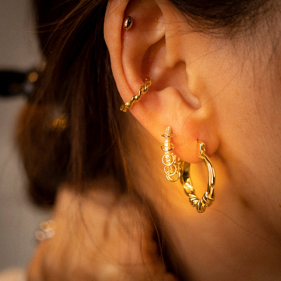 HAILEY Gold twisted Earcuff/Klemme