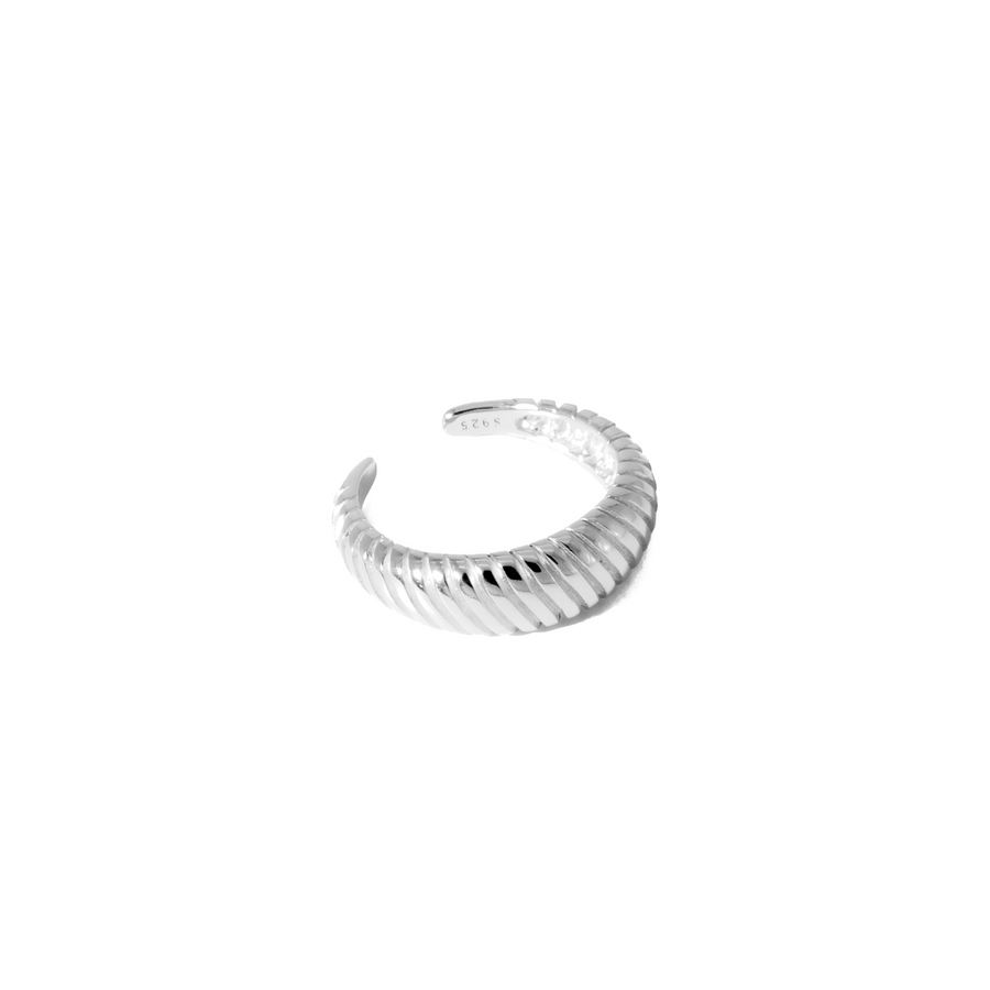 'Lasso' silver open ring made of 925 sterling silver