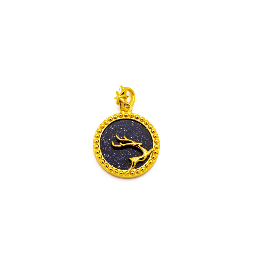 'Cacolo' gold chain pendant with Christmas motif made of 925 silver