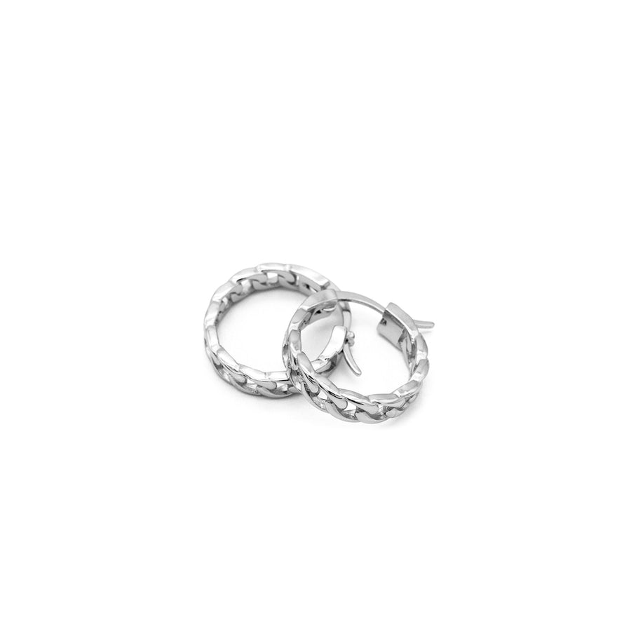 'Martha' silver hoop earrings Hoops Huggies made of 925 sterling silver