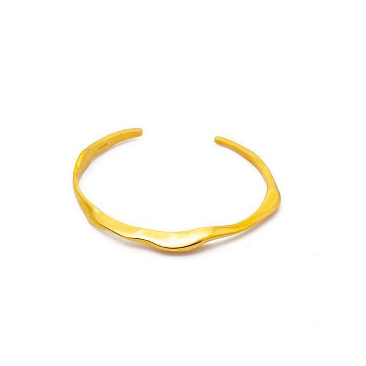 'Enid' gold bangle made of 925 sterling silver