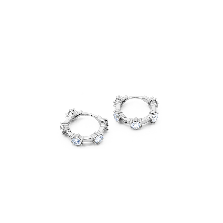 'Joanna' silver hoop earrings Hoops Huggies made of 925 sterling silver