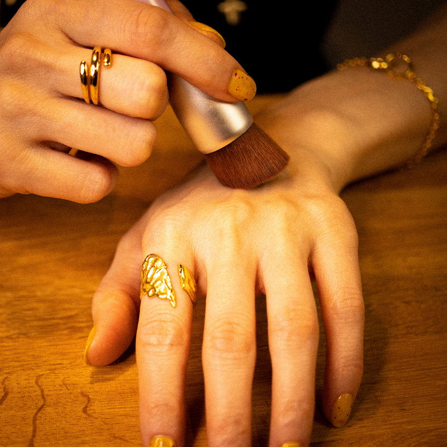 'Caitlyn' gold open ring made of 925 sterling silver