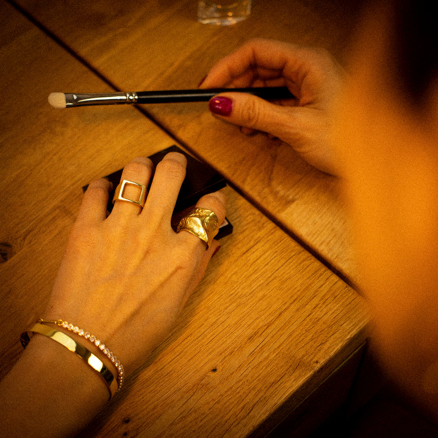 'Harriet' gold open ring made of 925 sterling silver