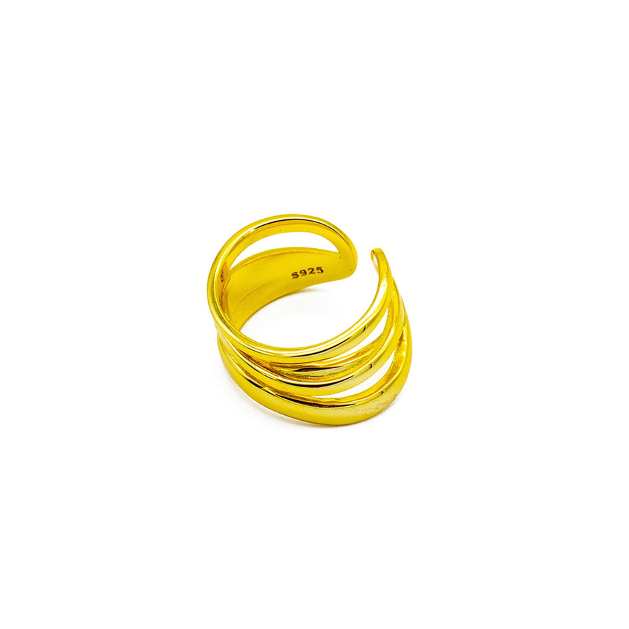 LILIANA Gold offener Bandring aus 925er Sterlingsilber