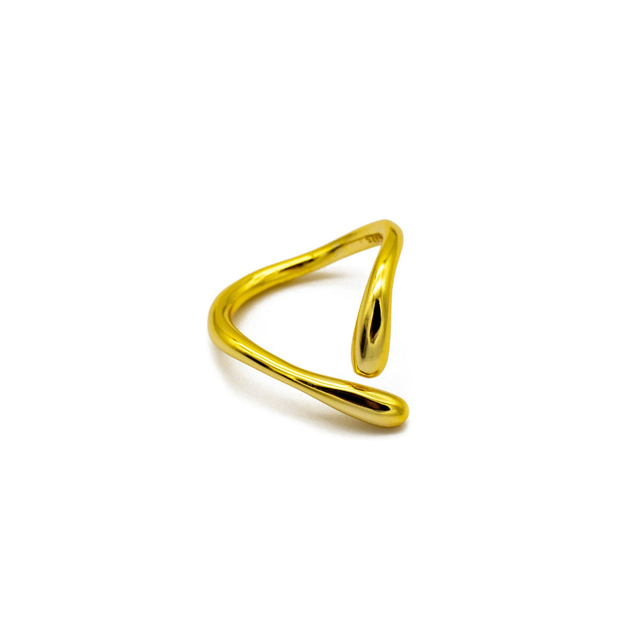 JOSIE Feiner, eleganter Goldring mit Linien