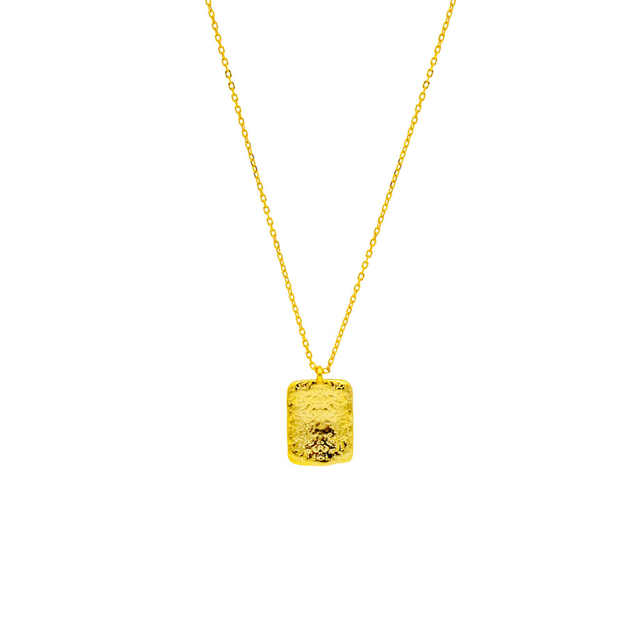 'Rory' gold necklace with 925 sterling silver plate pendant