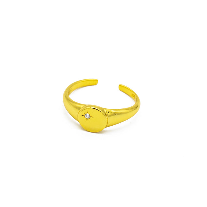 'Brenda' gold open ring made of 925 sterling silver