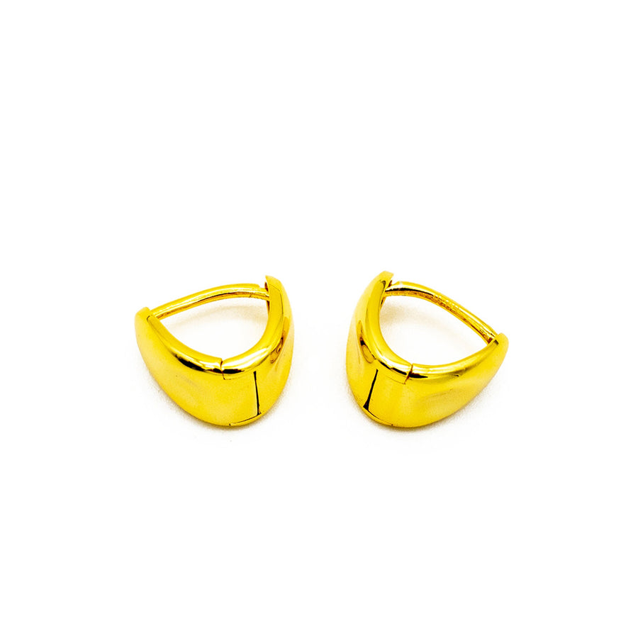 'Gathi' gold hoop earrings made of 925 sterling silver