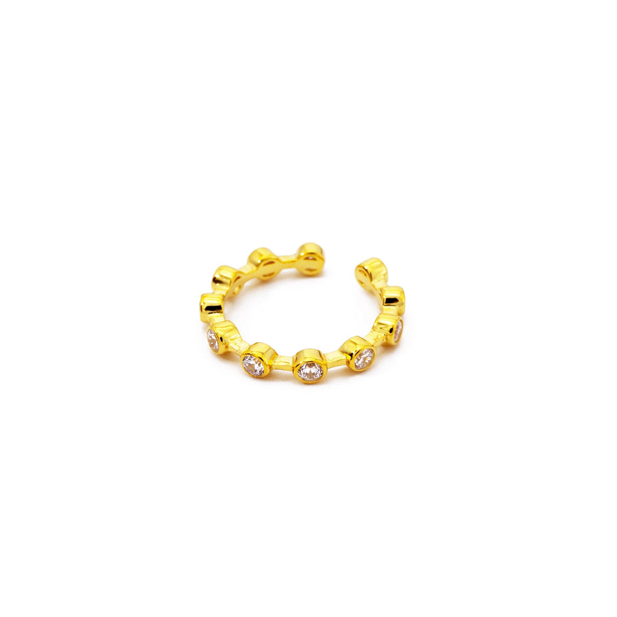 'Aubrey' gold open ring/ear cuff made of 925 sterling silver