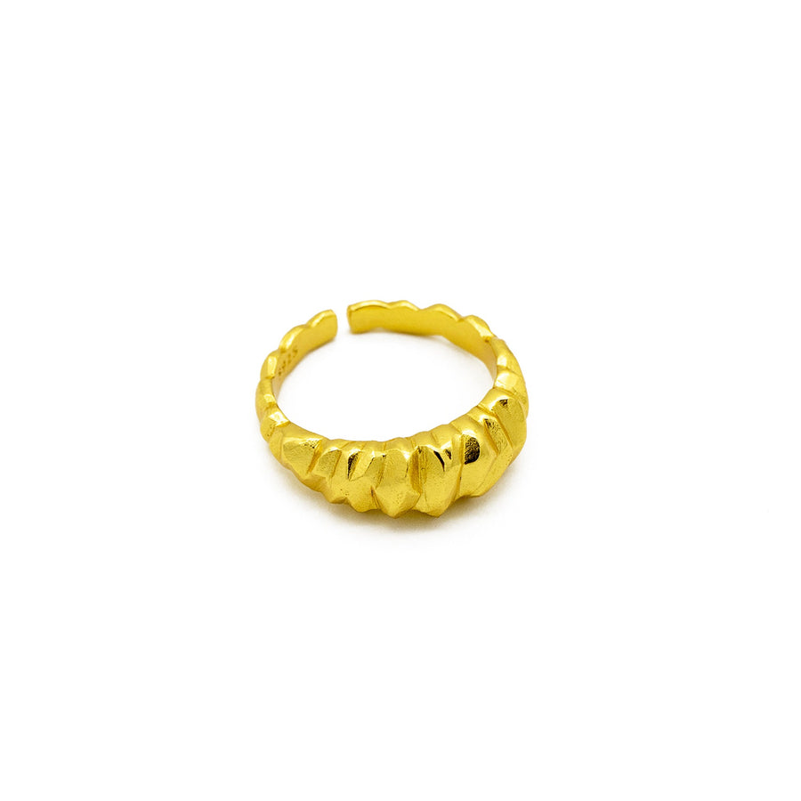 'Emery' gold open ring made of 925 sterling silver