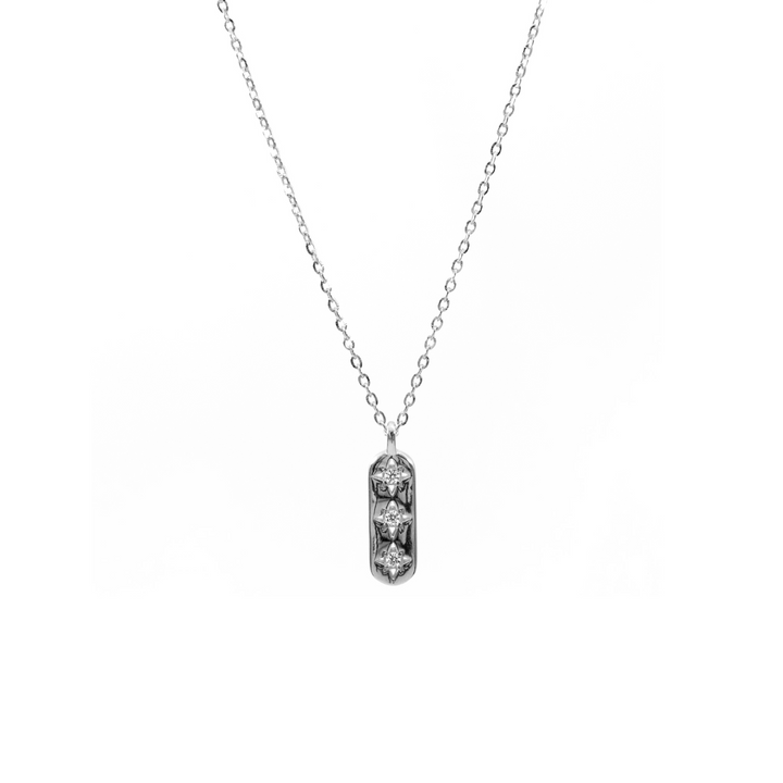 'Agatha' silver anchor chain with traffic light pendant made of 925 sterling silver