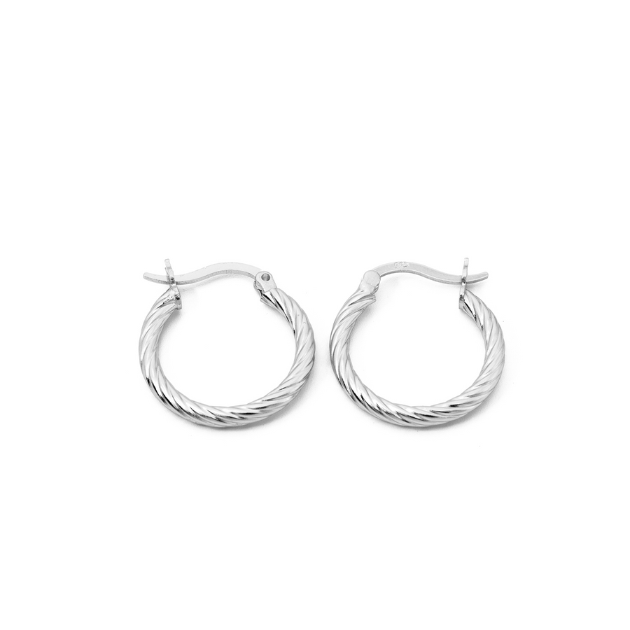 'Mina' silver hoop earrings Hoops Huggies made of 925 sterling silver