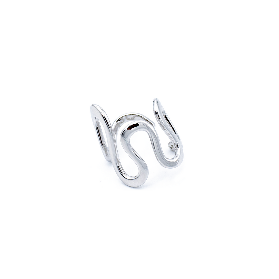 'Kelly' silver open ring made of 925 sterling silver