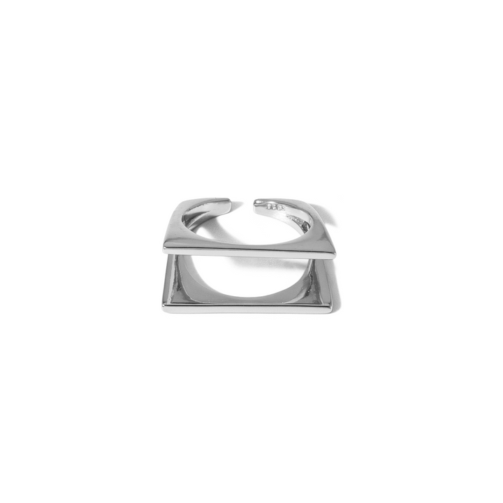 'Truda' silver open ring made of 925 sterling silver