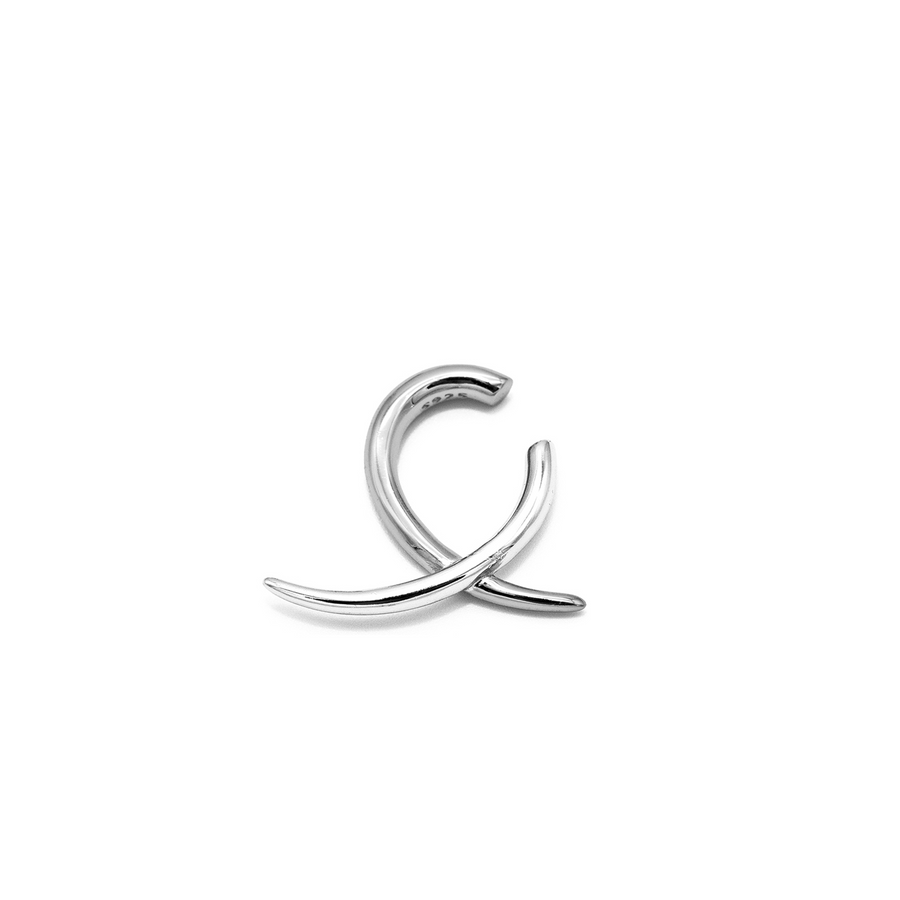 EVANGELINE Silber Klaue Earcuff/Ohrklemme