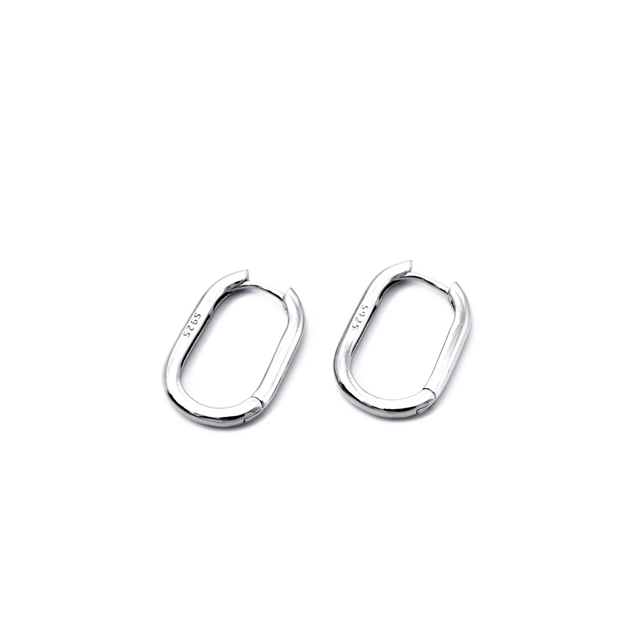 'Micah' silver hoop earrings Hoops Huggies made of 925 sterling silver