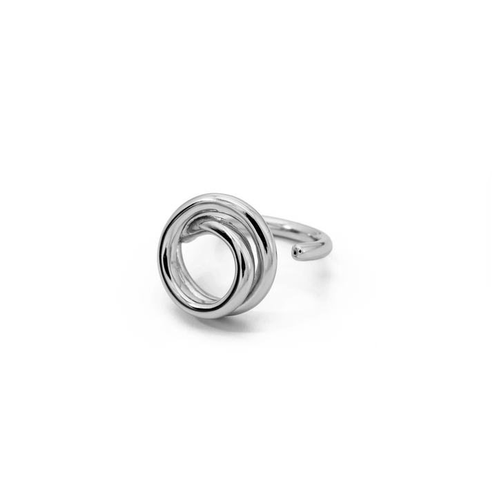 'Blossom' silver open ring made of 925 sterling silver