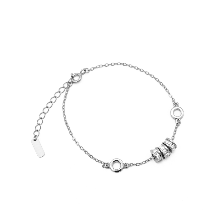 ESTHER Glücksbringer armband mit Zirkonia für Damen in Silber