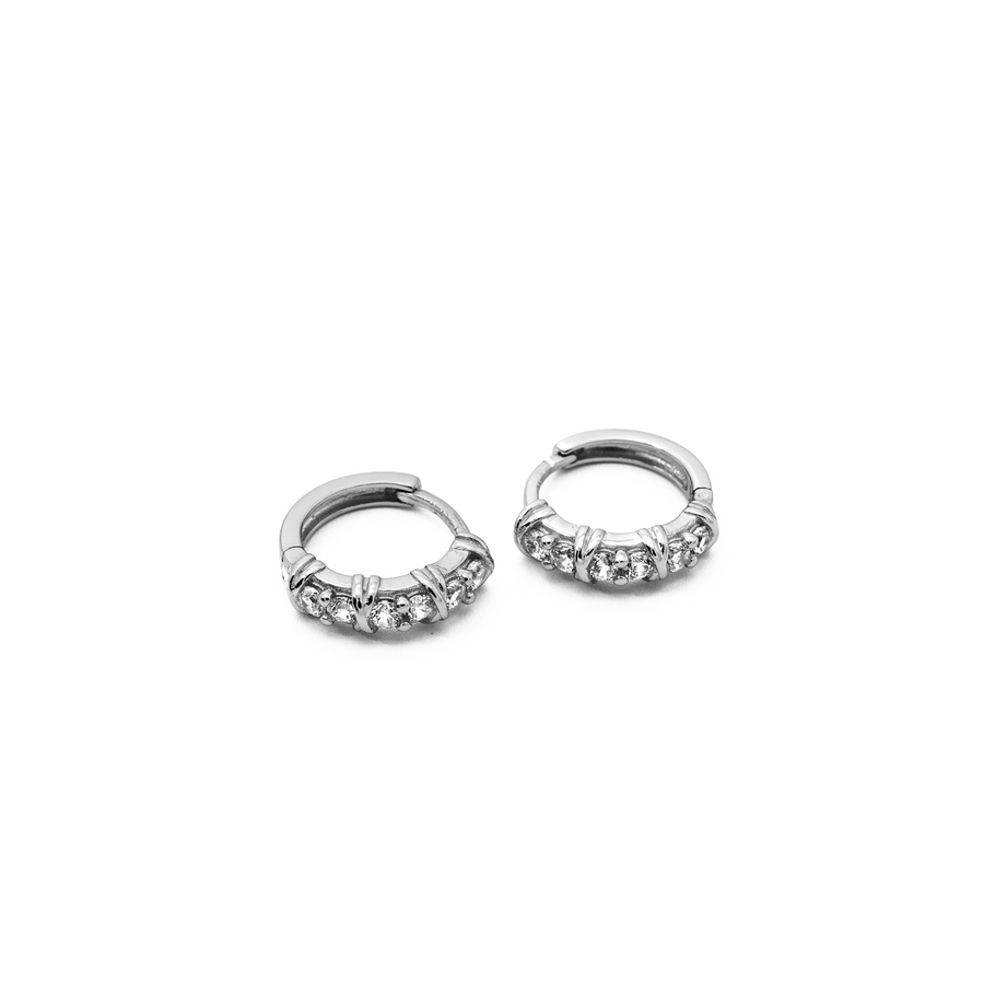 'Ashlynn' silver hoop earrings Hoops Huggies made from 925 sterling silver