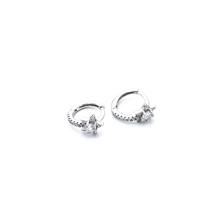 'Lyla' silver hoop earrings huggies made from 925 sterling silver