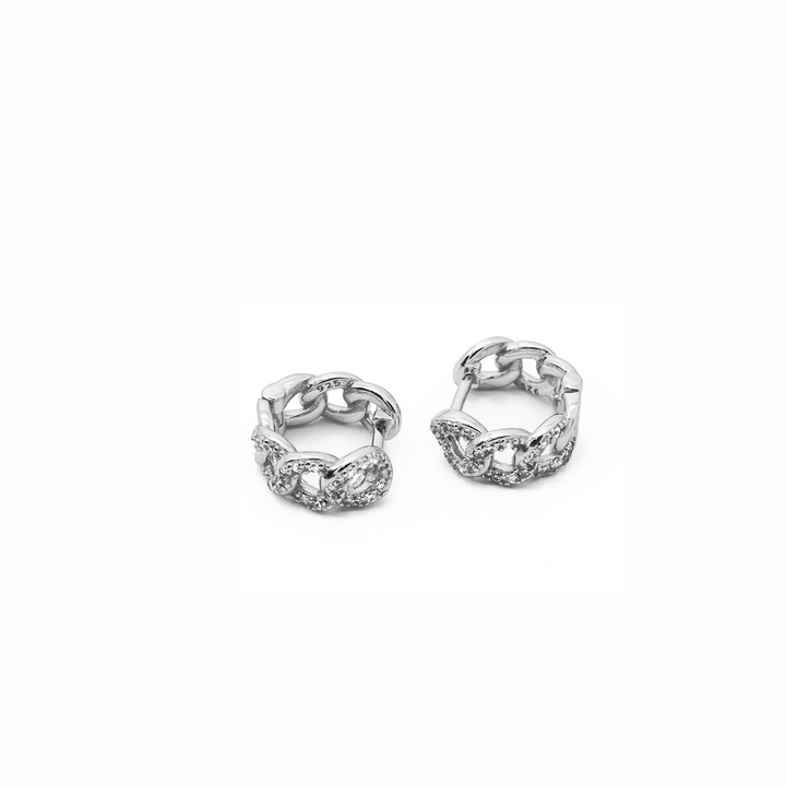 'Aubree' silver hoop earrings Hoops Huggies made of 925 sterling silver