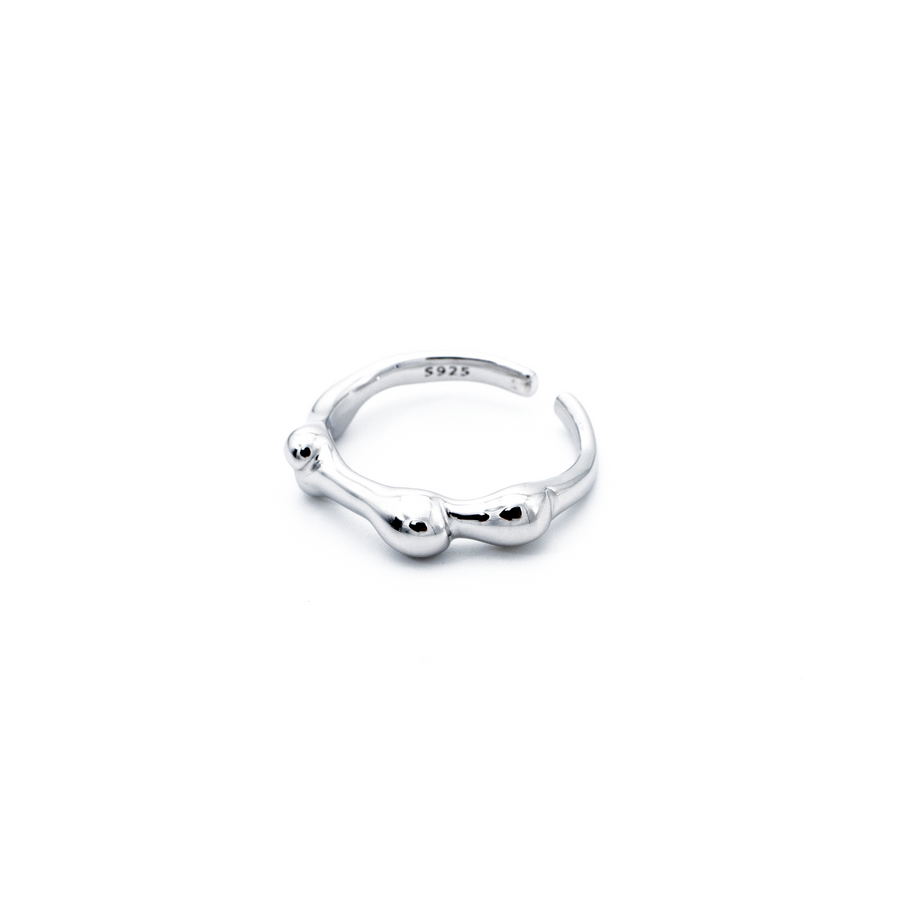 'Eileen' silver open ring made of 925 sterling silver