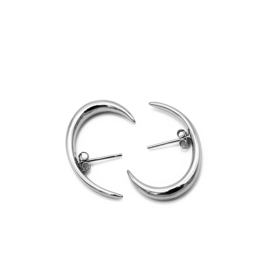 'Arlene' silver large earrings studs made of 925 sterling silver