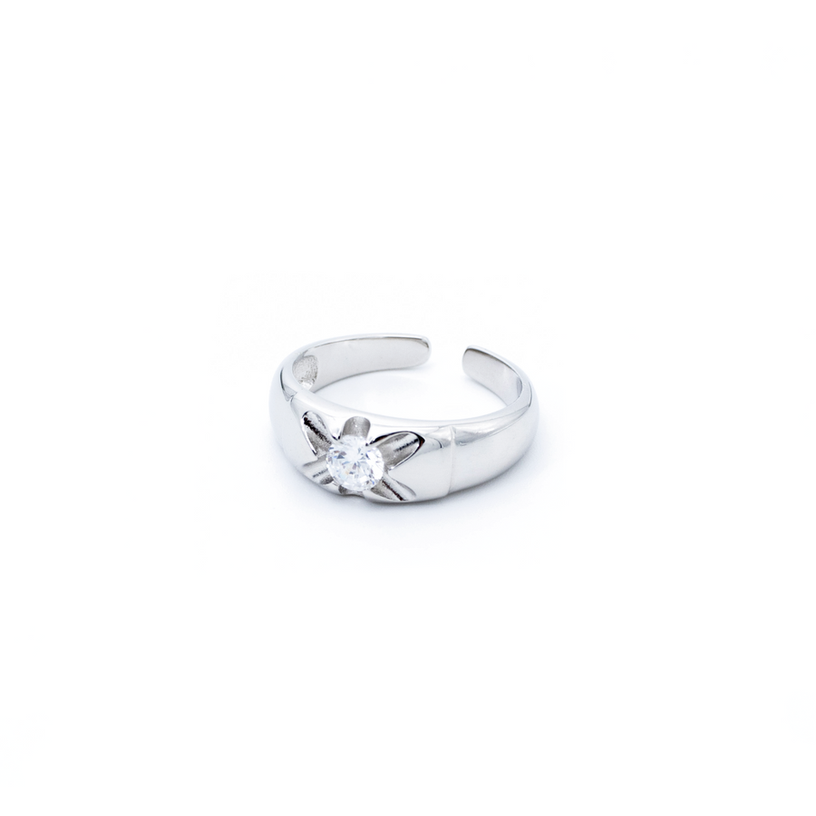 'Lee' silver open ring made of 925 sterling silver