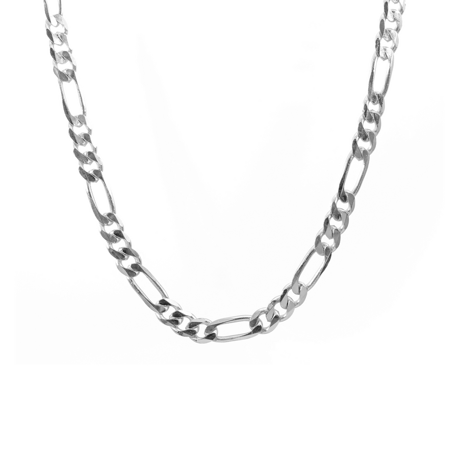 'Hemera' silver 925 sterling silver figaro cable chain