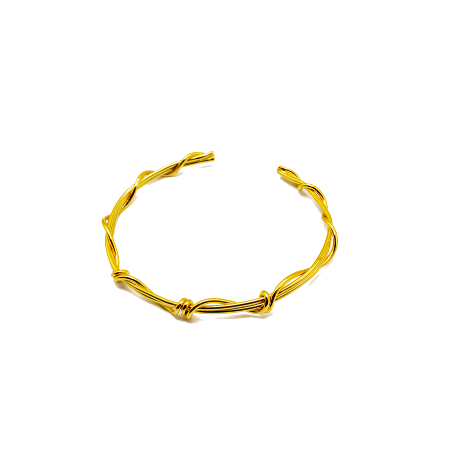 'Maxima' gold bangle made of 925 sterling silver