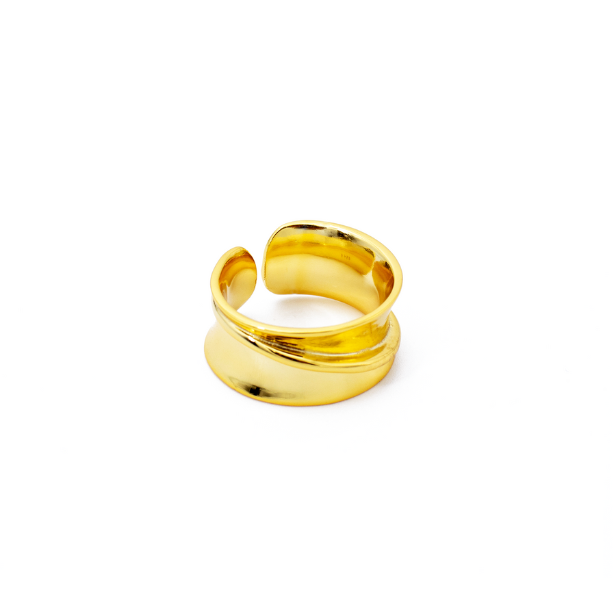 'Yedda' gold open ring made of 925 sterling silver