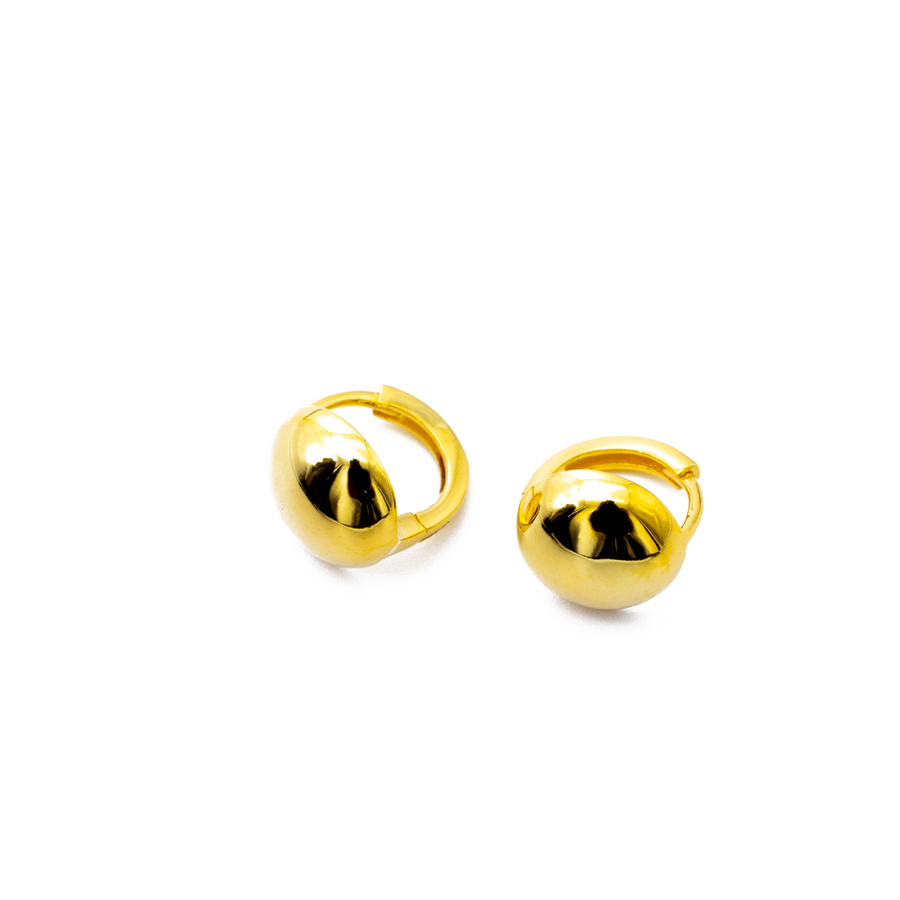 'Bernice' gold earrings Hoops made of 925 sterling silver