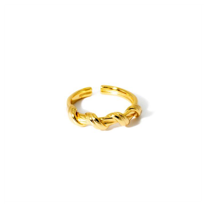 'Dana' gold open ring made of 925 sterling silver