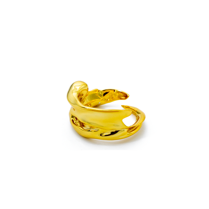 'Melissa' gold lava open ring made of 925 sterling silver