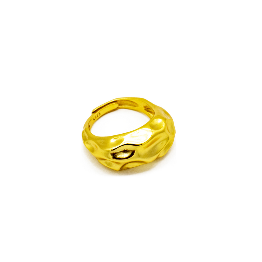 'Zanna' gold open ring made of 925 sterling silver