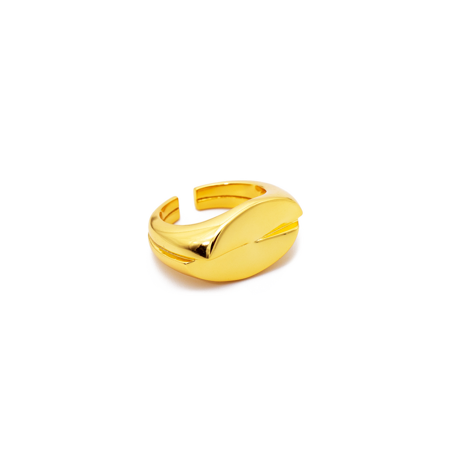 'Mavis' gold open ring made of 925 sterling silver