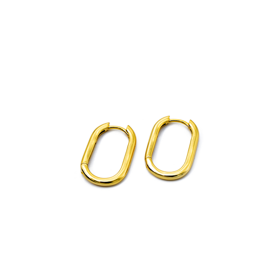 'Micah' gold hoop earrings Hoops Huggies made of 925 sterling silver