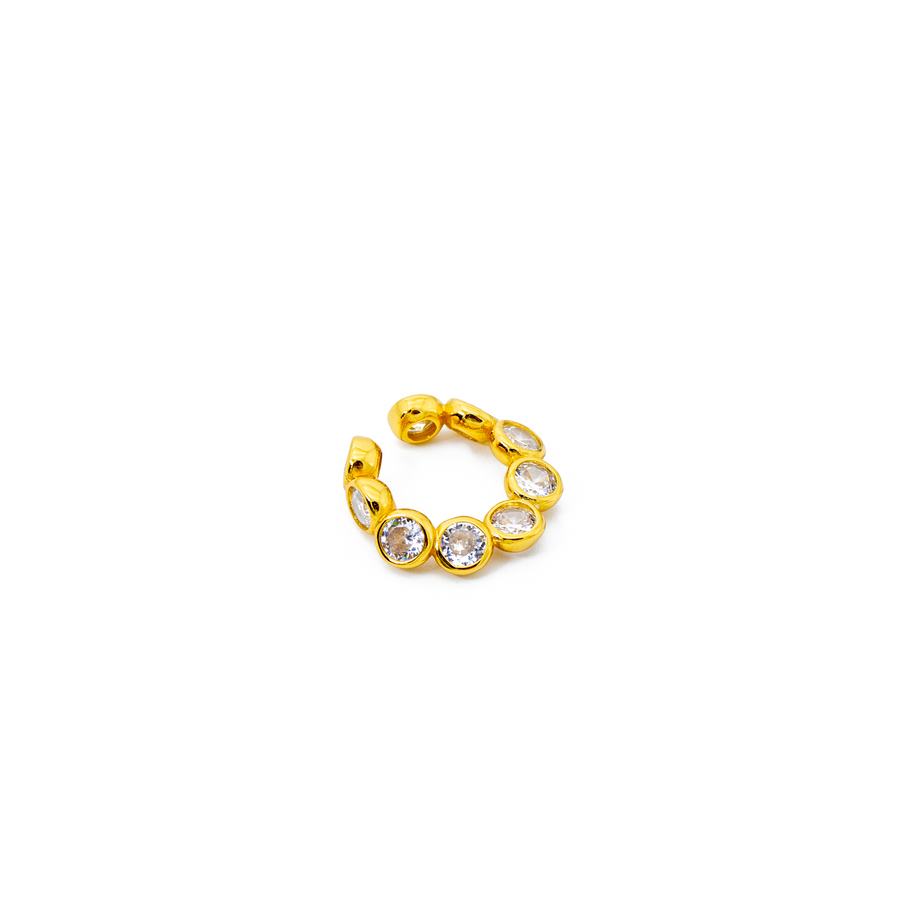 SOPHIE Glitzernder Earcuff mit Rundelementen Gold