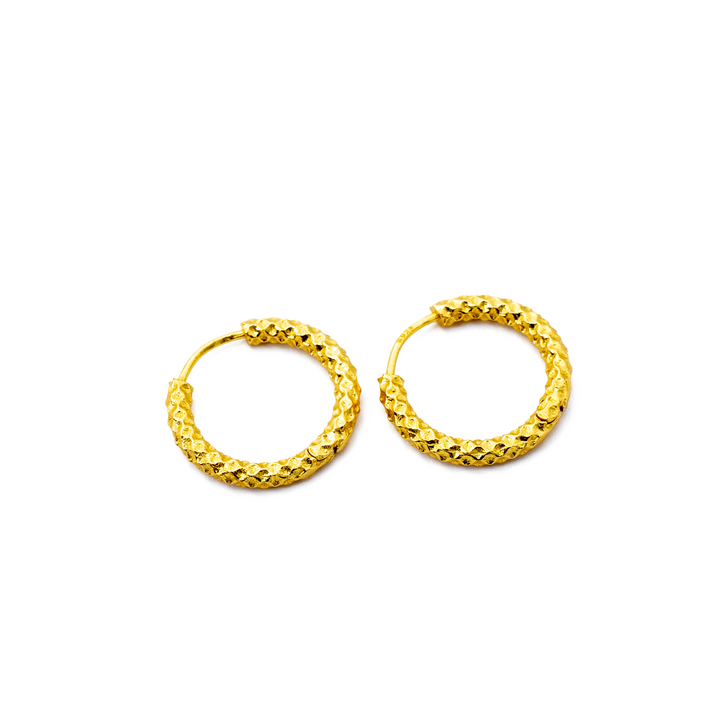 'Megan' gold hoop earrings made of 925 sterling silver