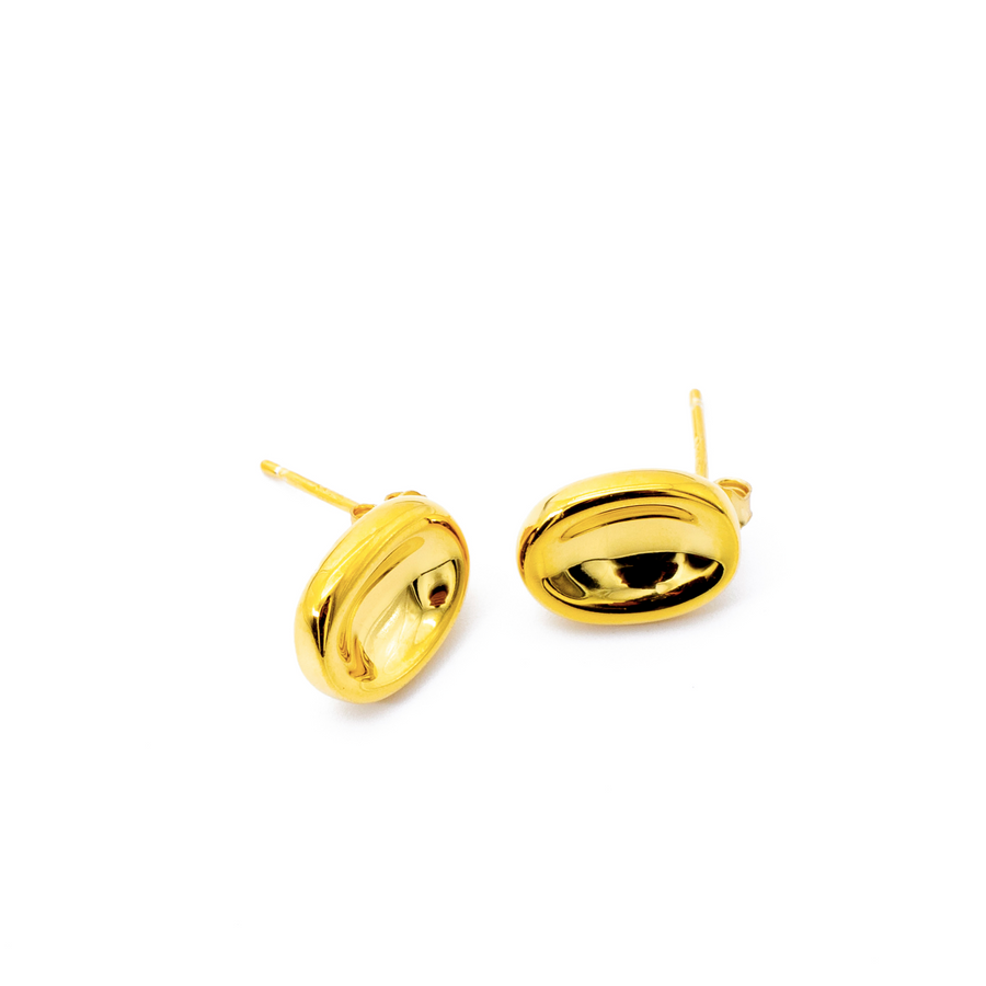 'Aimee' gold earrings studs made of 925 sterling silver