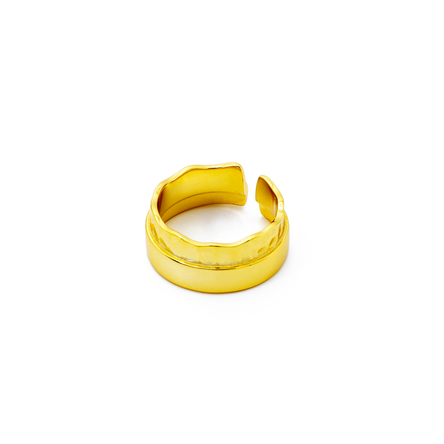 'Leila' gold open ring made of 925 sterling silver