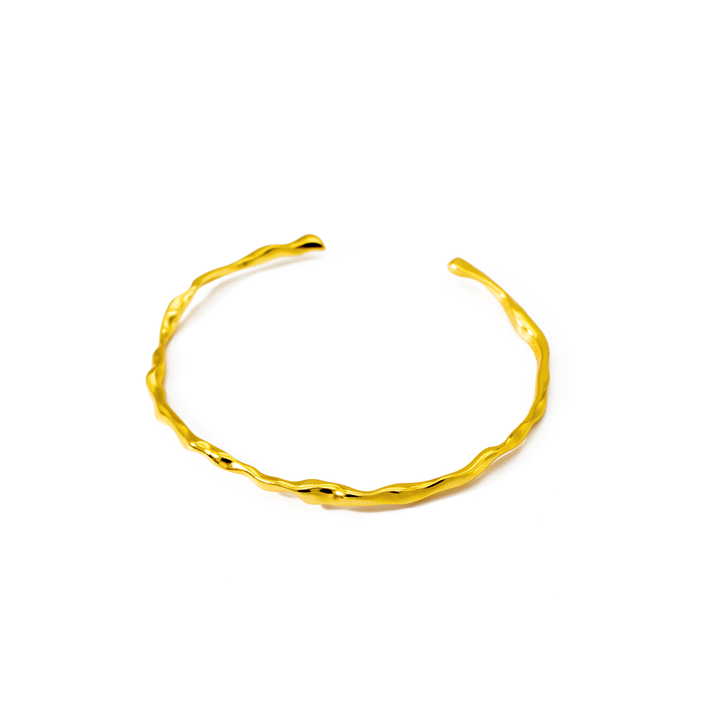 'Audrey' gold bangle made of 925 sterling silver