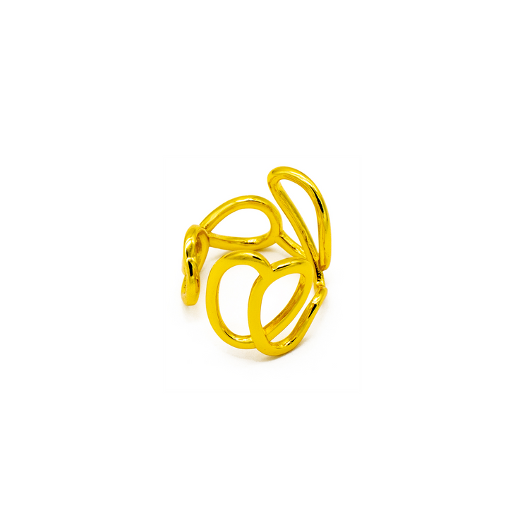 'Beatrice' gold open ring made of 925 sterling silver