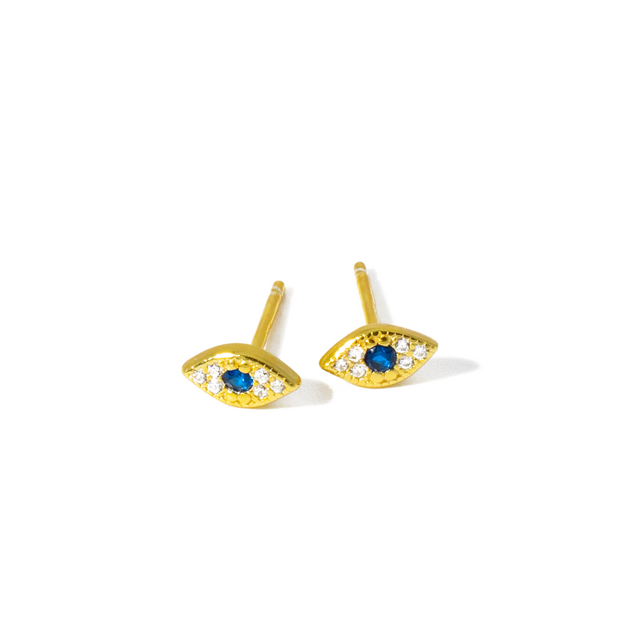 'Courtney' gold ear studs made of 925 sterling silver